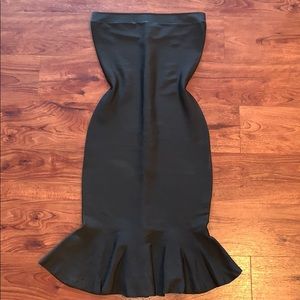 Black fit and flare mermaid bodycon dress